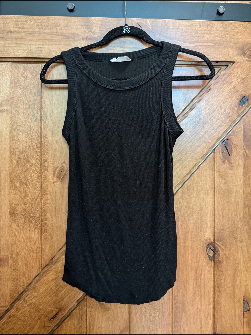 Essential Black Ribbed Tank Top for Women